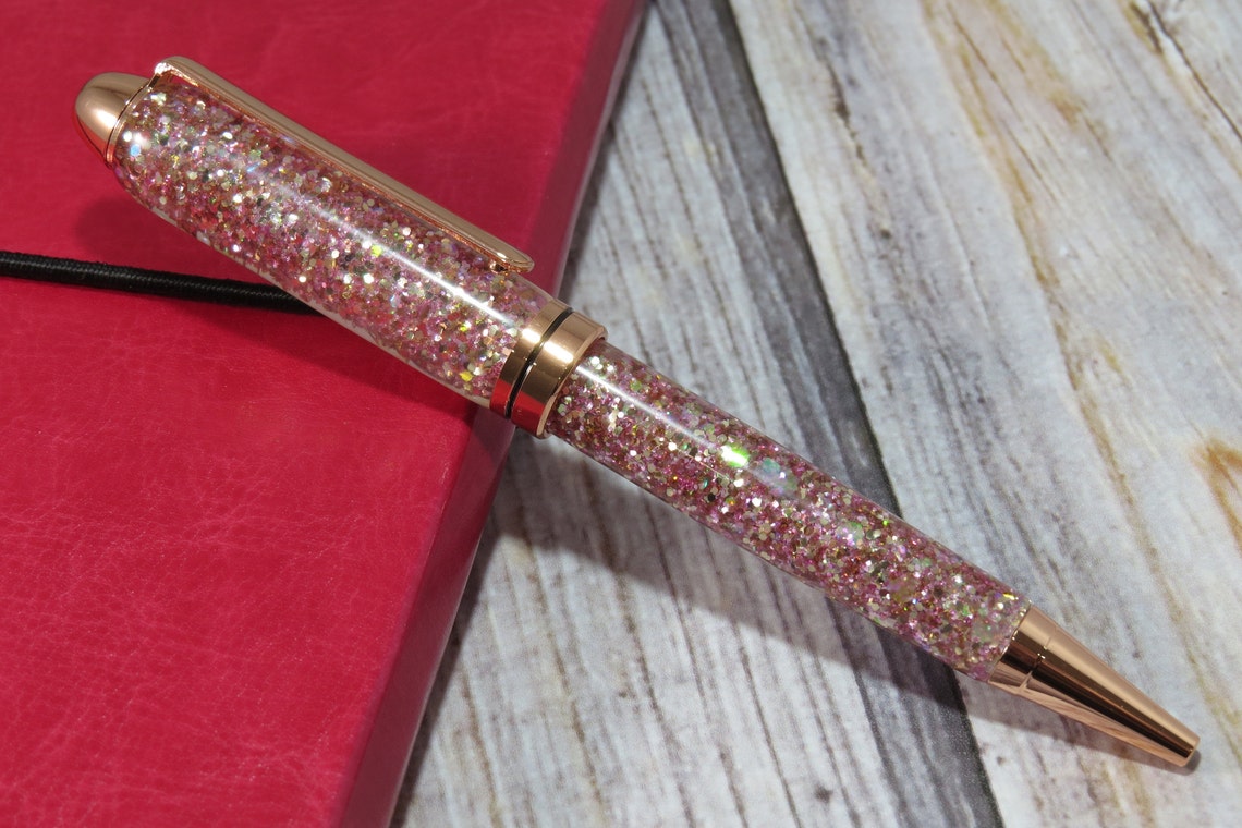 Rose Gold Glitter Pen Custom Personalized Planner Pen Etsy