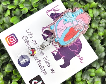 Anatomical Heart Badge Reel | Cardiology Badge Holder