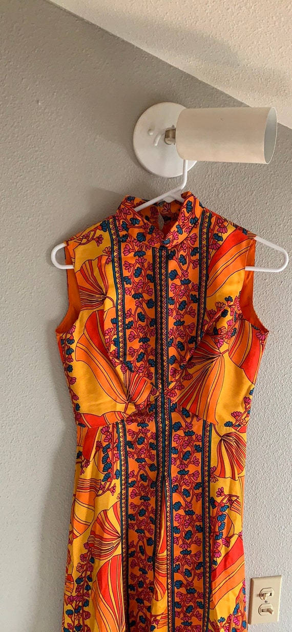 Vintage psychedelic jumpsuit sz S deadstock - image 5