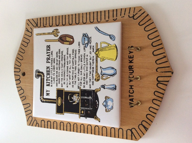 Vintage 1960 Tile Key Holder Etsy