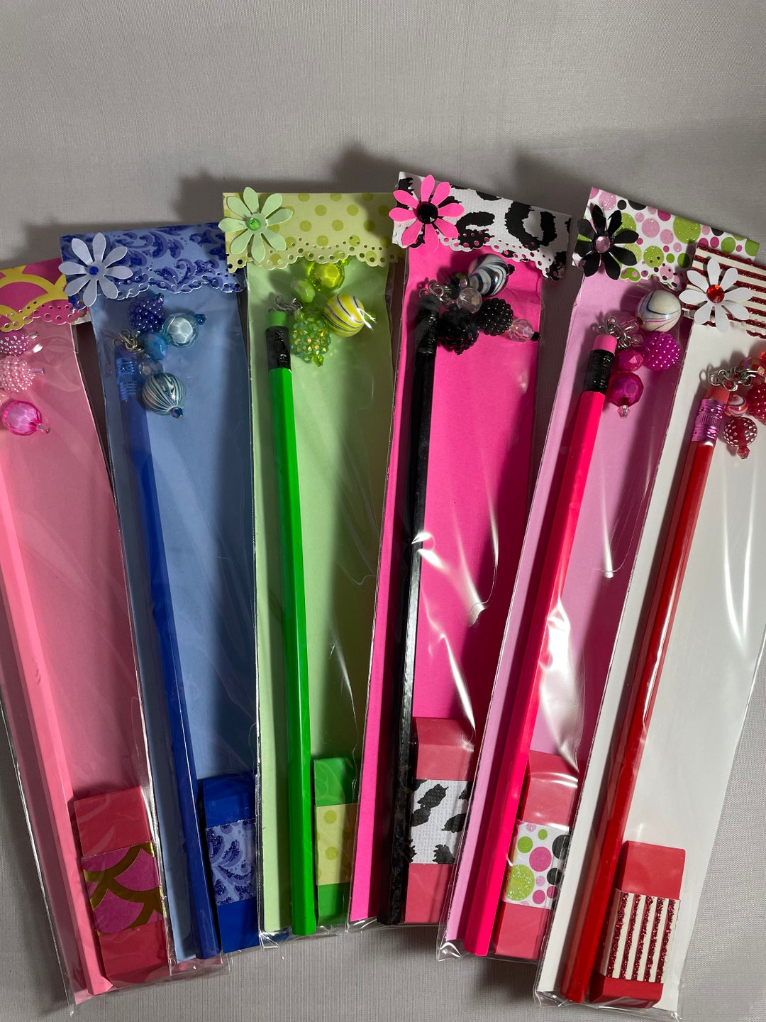 Pencil and Eraser Set Etsy