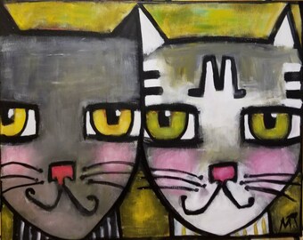 Made to Order Cat Painting on Canvas