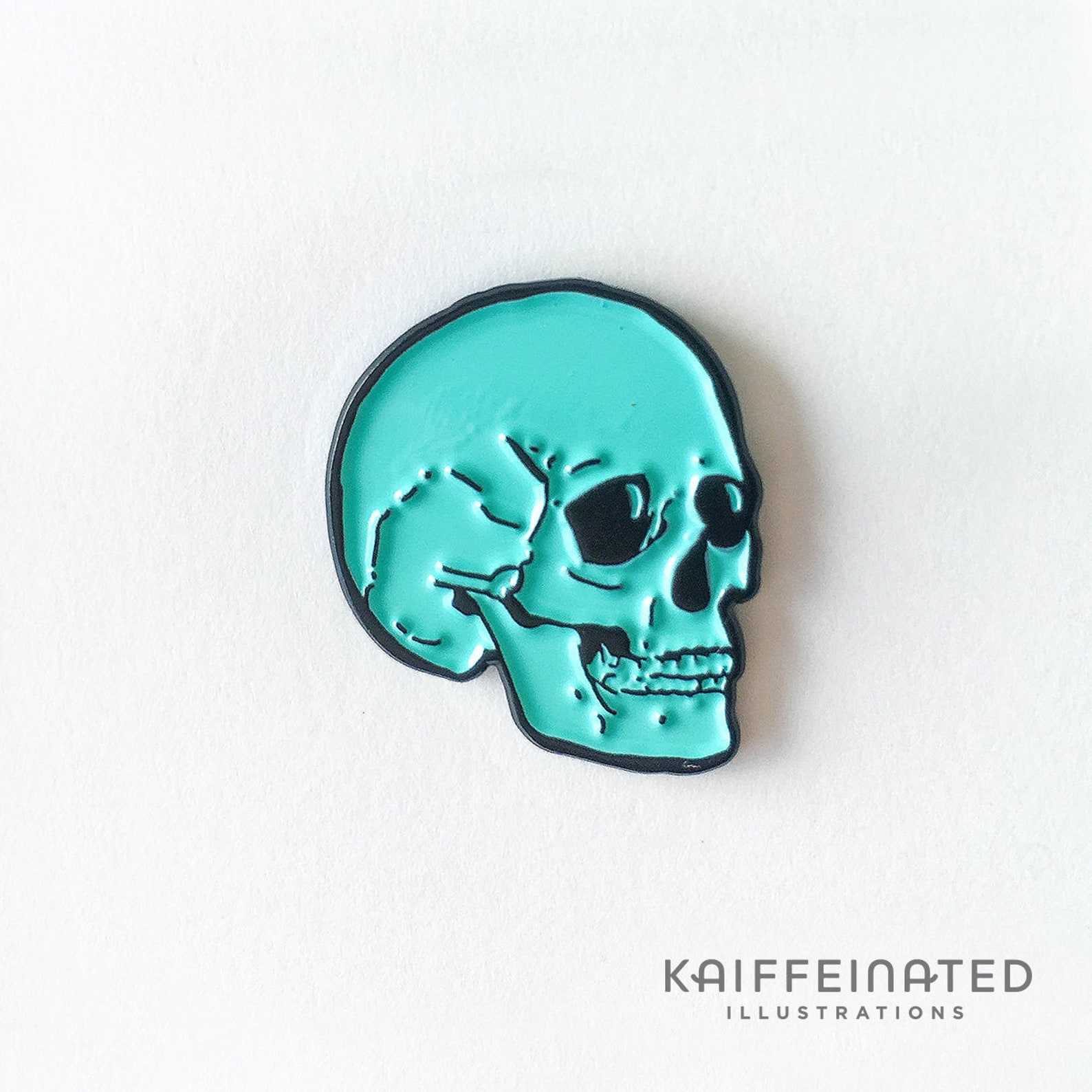 Skull Enamel Pin Etsy