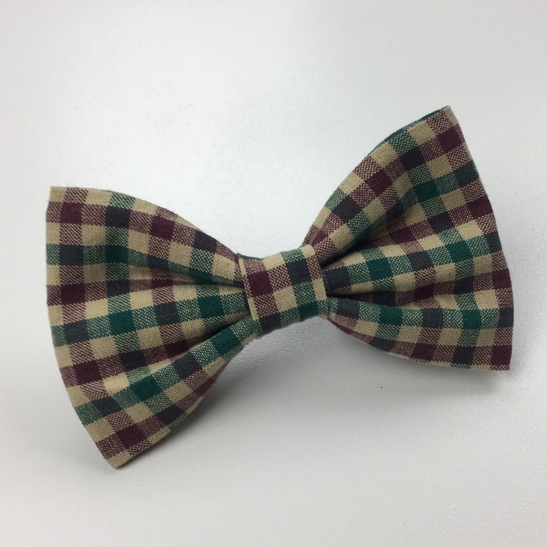 Cat Bow Tie Dog Neckwear Winter Dog BowTie Plaid Dog Bow Tie Christmas Dog Bow Tie Plaid Dog Bow Tie Dog Bow Pet Bow Tie