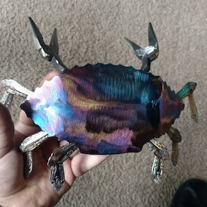 Hand crafted Metal blue crab