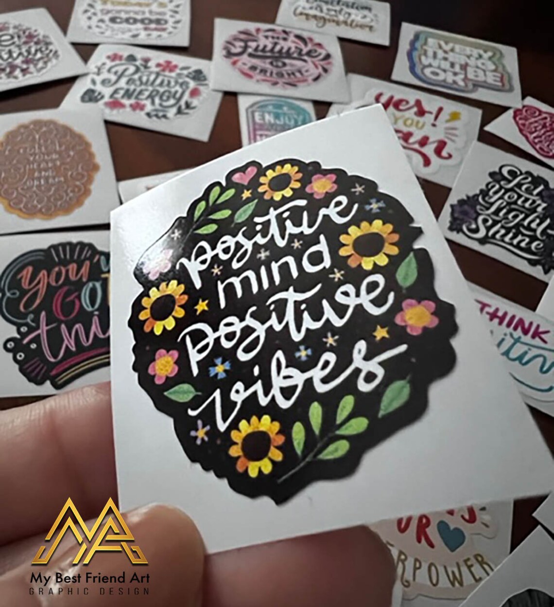 50 Motivational Vinyl Sticker Pack – Positive Quote Stickers ...
