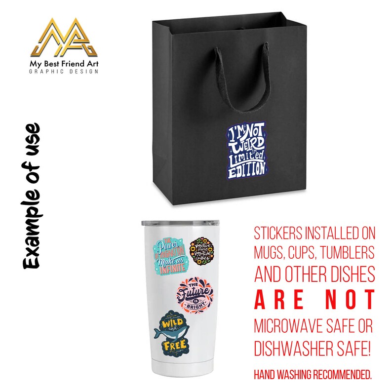 50 Motivational Vinyl Sticker Pack – Positive Quote Stickers ...