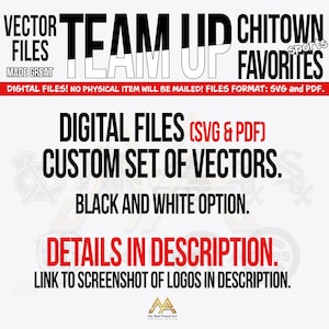 DIGITALE - Chicago Teams Graphics Design - File vettoriali SVG e PDF - download immediato