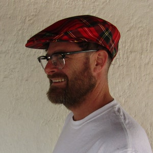 Plaid Wool Orvis Irish Cap Newsboy Golf Hat/ XXL/ 90&#39;s Fashion/ Vintage