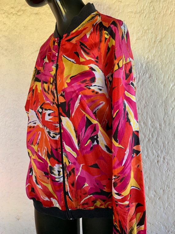 Bright Abstract Pattern Jacket / Extra Large /  8… - image 4
