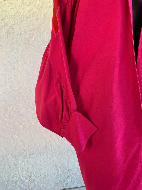 Bright Pink Tipicano Patchwork Jacket / Large / 8… - image 4