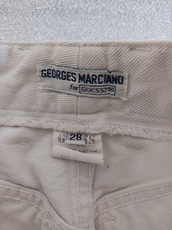 Guess by Georges Marciano White Denim / 28 / 80's… - image 6