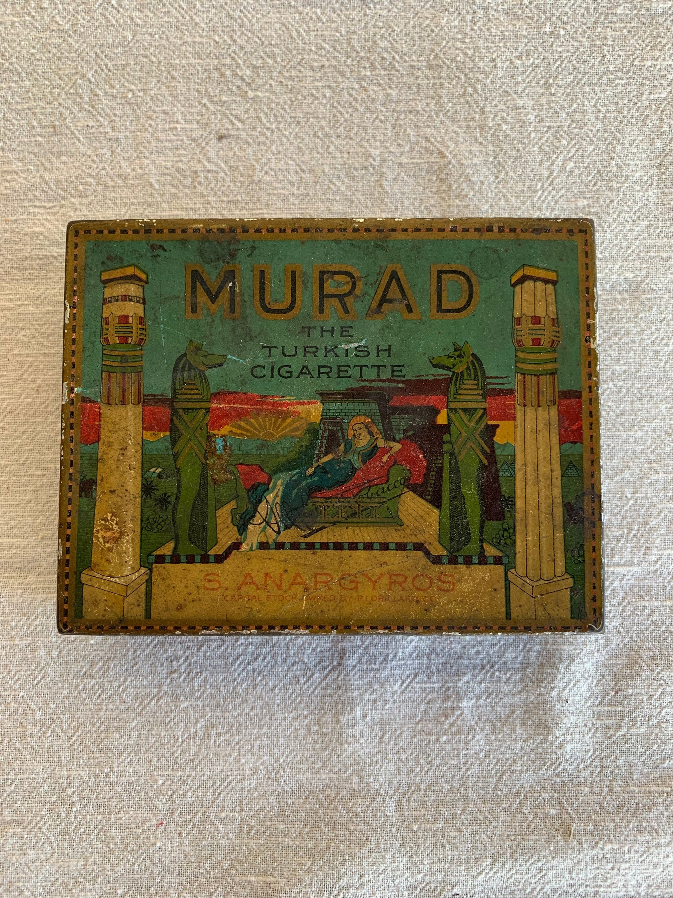 Murad Turkish Cigarette Box / Metal / 1900's Fashion / Vintage - Etsy