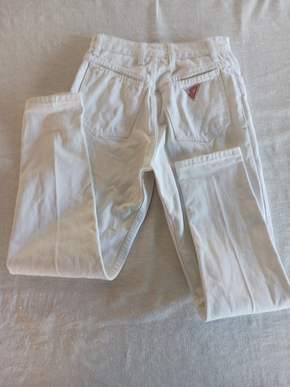 Guess by Georges Marciano White Denim / 28 / 80's… - image 5