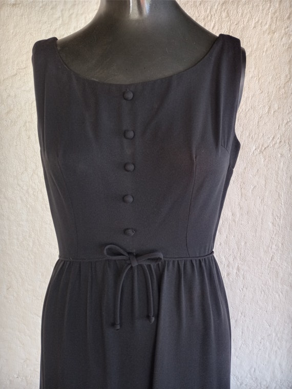 Sleeveless Black Dress / Small / 50's & 60's Fash… - image 3