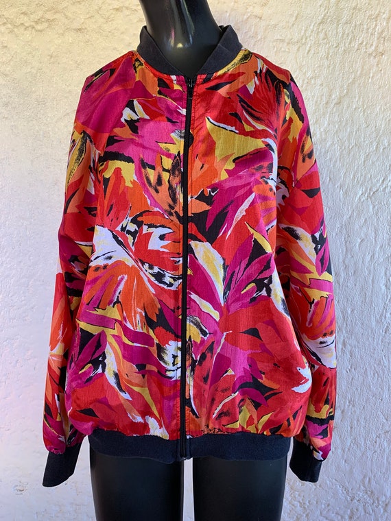 Bright Abstract Pattern Jacket / Extra Large /  8… - image 2