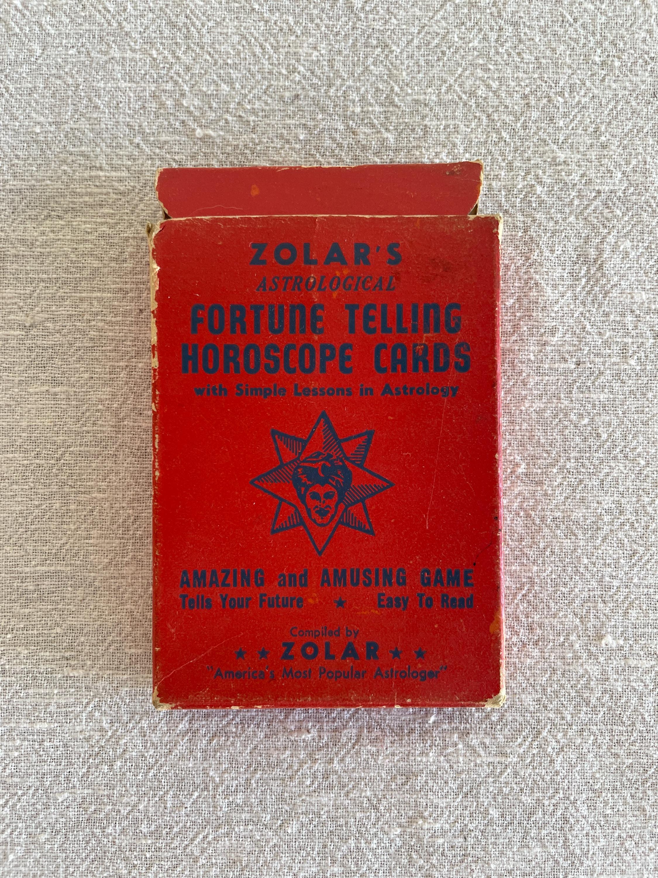 Zolar's Astrological Fortune Telling Horoscope Cards / 1943 / Vintage