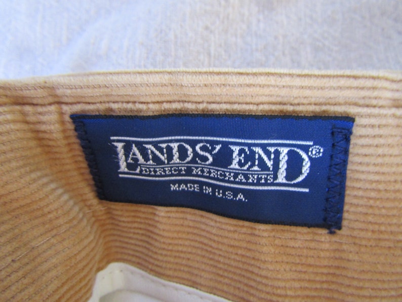 Tan Land's End Corduroys / Large/35 / 80's Fashion/ Vintage image 6