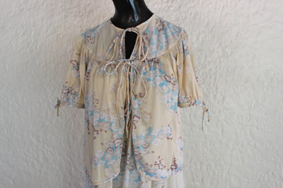 Two Piece Nightgown and Cover Set/ Small/ 60's & … - image 3