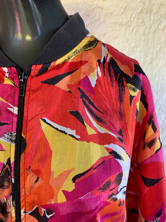 Bright Abstract Pattern Jacket / Extra Large /  8… - image 5