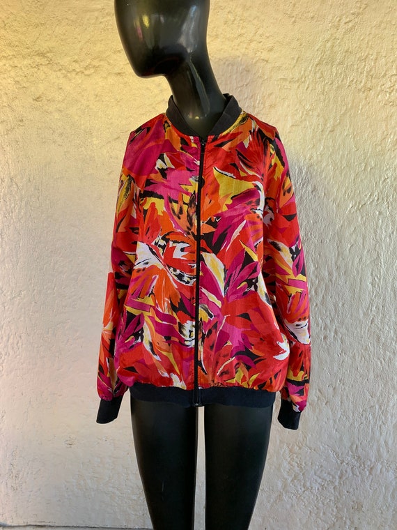 Bright Abstract Pattern Jacket / Extra Large /  8… - image 1