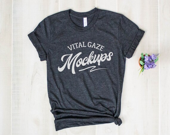 Bella Canvas 3001 Mockup Dark Gray Heather 3001 Bella