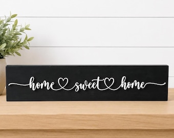 Home Sweet Home Wooden Sign: Farmhouse Wall Decor