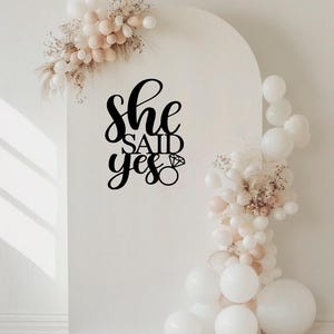 She Said Yes, Bride to be Wood Sign, She Said Yes Wooden Cut Out, Wedding Engagement Cutout, Wedding Photo Shoot Prop, Bridal Shower Decor