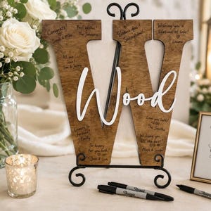 Wedding Guestbook Alternative: Wooden Letter Guestbook