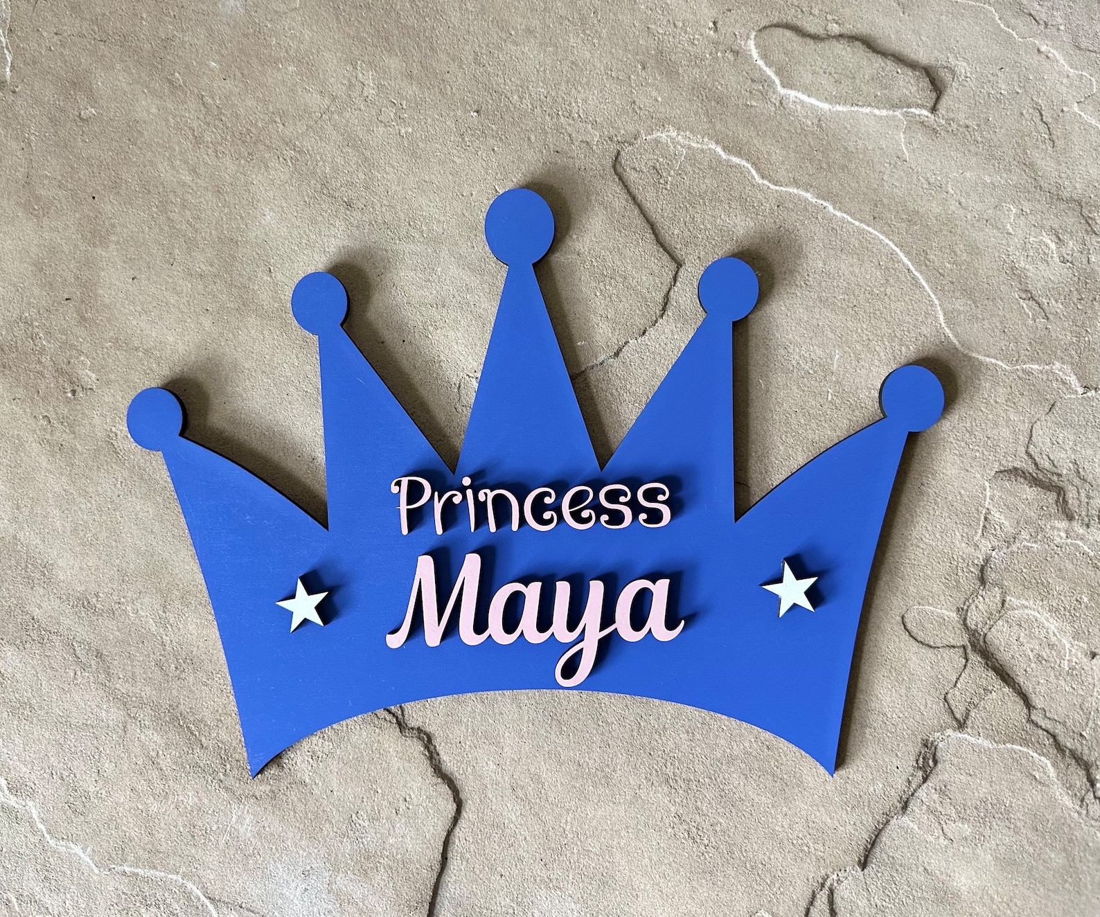 Personalized Princess Crown Room Sign: Laser Cut Wood Decor - Etsy
