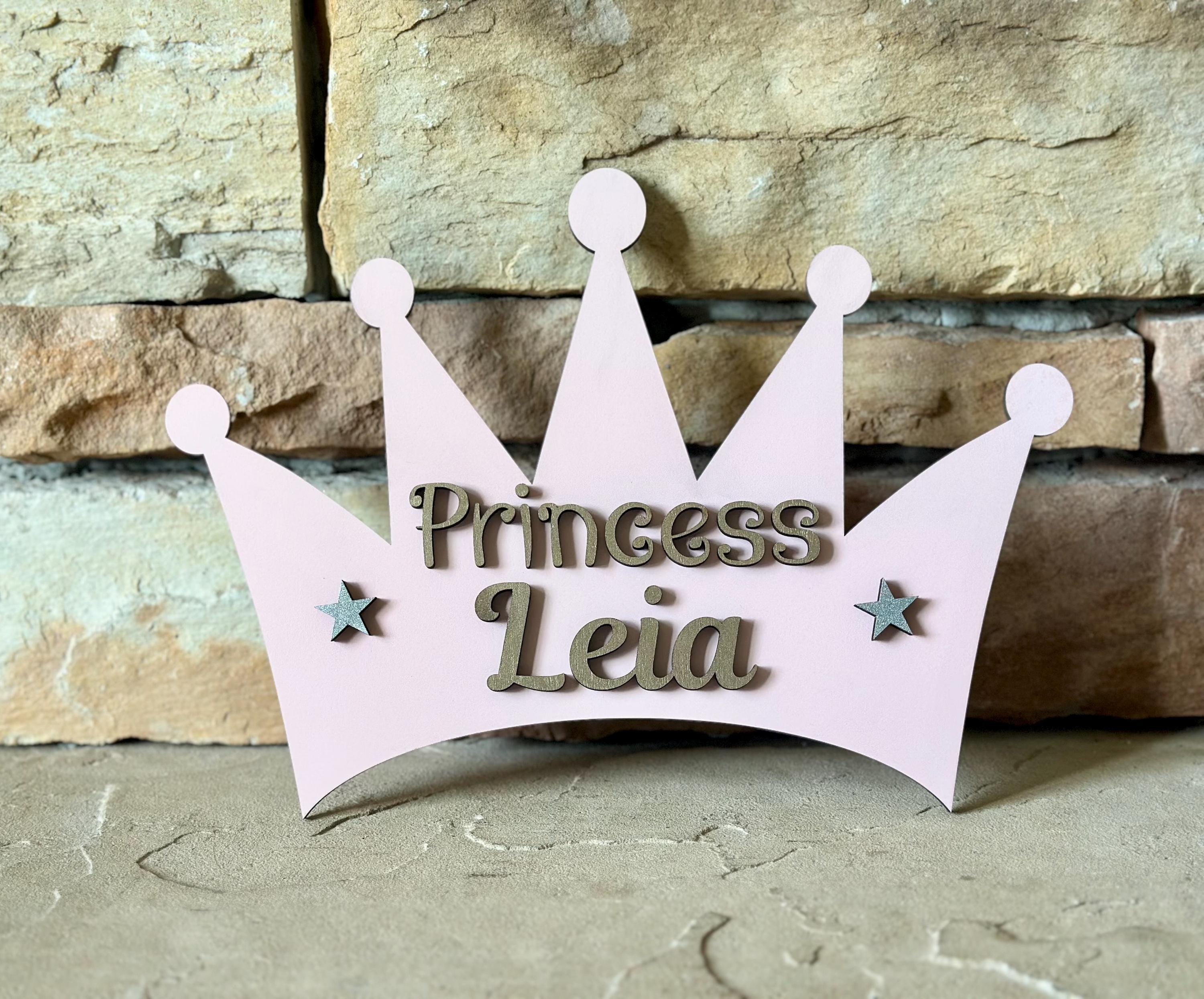 Personalized Princess Crown Room Sign: Laser Cut Wood Decor - Etsy