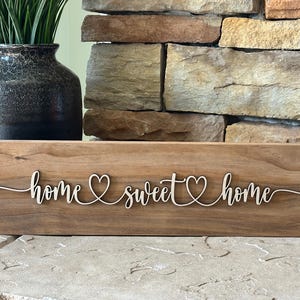 Home Sweet Home Wooden Sign: Farmhouse Wall Decor Special Wal/Natural