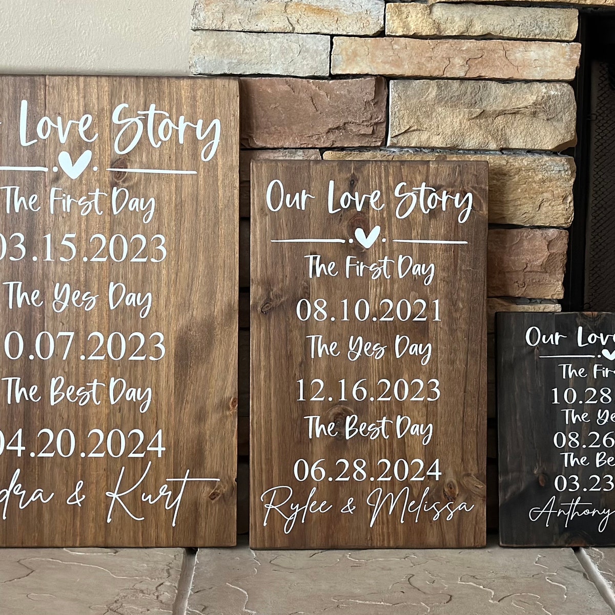 Our Love Story Timeline, Wedding Gift, First Day, Yes Day, Best Day, Marriag'e Sign, Custom Date Sign, Wedding, Special Date Sign