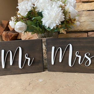 Mr and Mrs Sign Wedding, Mr and Mrs Table Sign, Mr and Mrs Sign, Rustic Mr and Mrs Sign, 3D Laser Cut Mr and Mrs, Mr and Mrs Sweetheart Sign