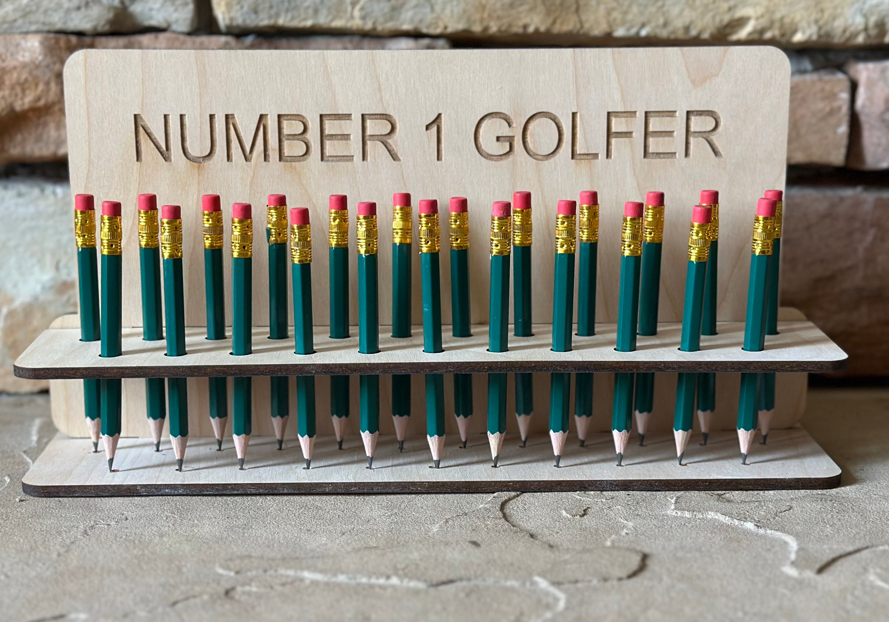 Golf Pencil Holder, Golf Pencil Display, Gift for Golfer, Number One