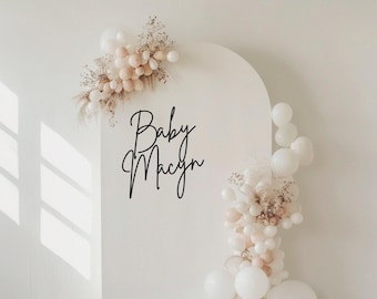 Custom Baby Shower Sign: Balloon Arch Backdrop Sign