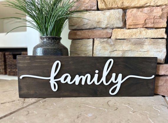 Family Wood Sign: Rustic Home Decor