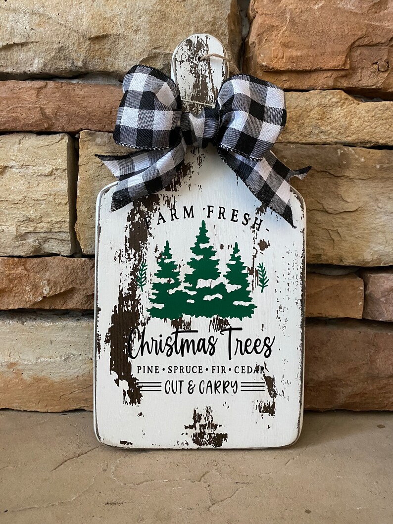 Decorative Cutting Board Farmhouse Kitchen Decor Christmas Etsy