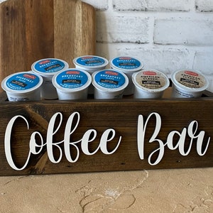 Coffee Bar Box Station Organizer, K-Cup Storage Box, Kitchen Storage, Farmhouse K-Cup Pod Holder, Coffee Bar Holder, Organizer for Kitchen