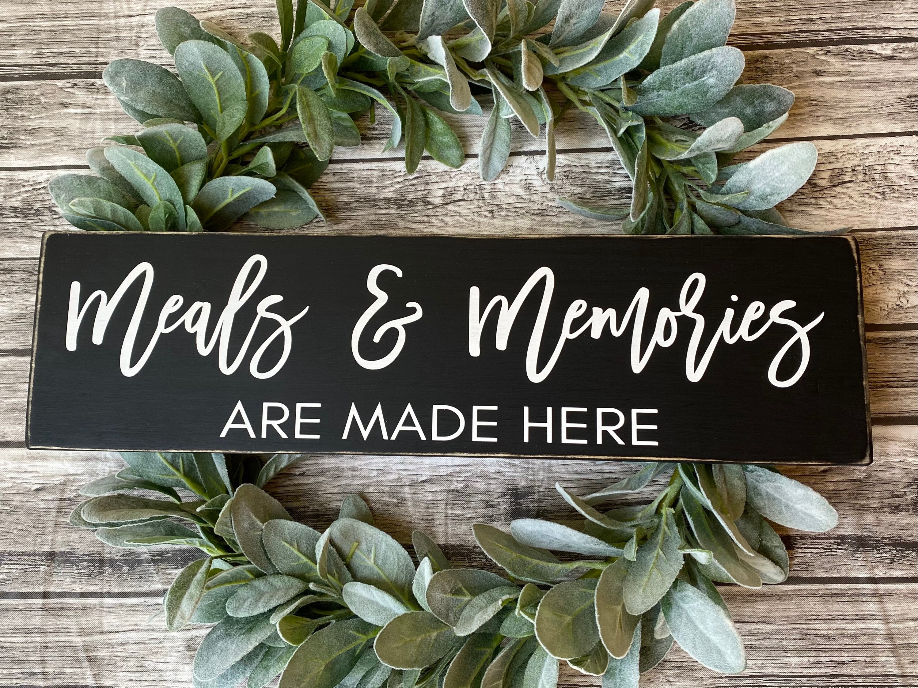 Meal and Memories Are Made Here/Kitchen Sign/Farmhouse Sign/ Etsy