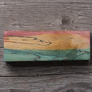 Madera de haya apaleada estabilizada / Material del mango del cuchillo / Raro / Trucha arco iris