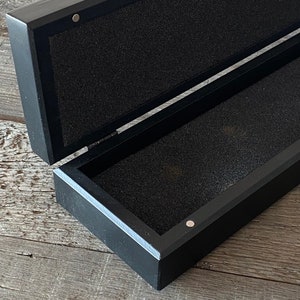 Hand-Made Matte Black Wooden Gift-box