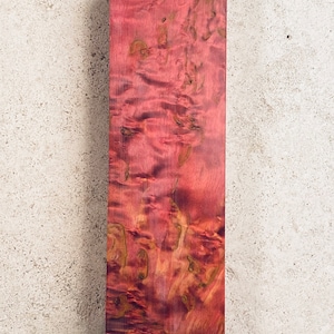 Stabilized Curly Karelian Birch | Knife handle | Rare / 22E