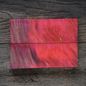 Madera de haya apaleada estabilizada / Material del mango del cuchillo / Raro / Rosa, púrpura