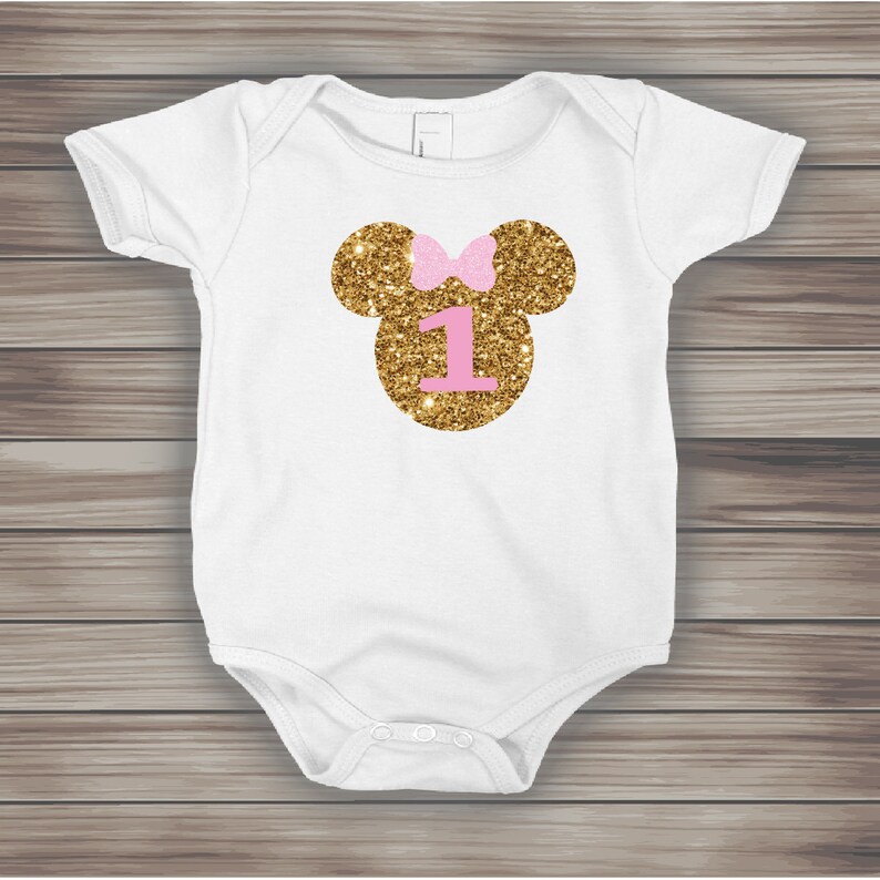 minnie mouse first birthday shirt