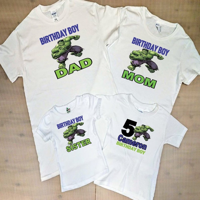 incredible hulk birthday shirt