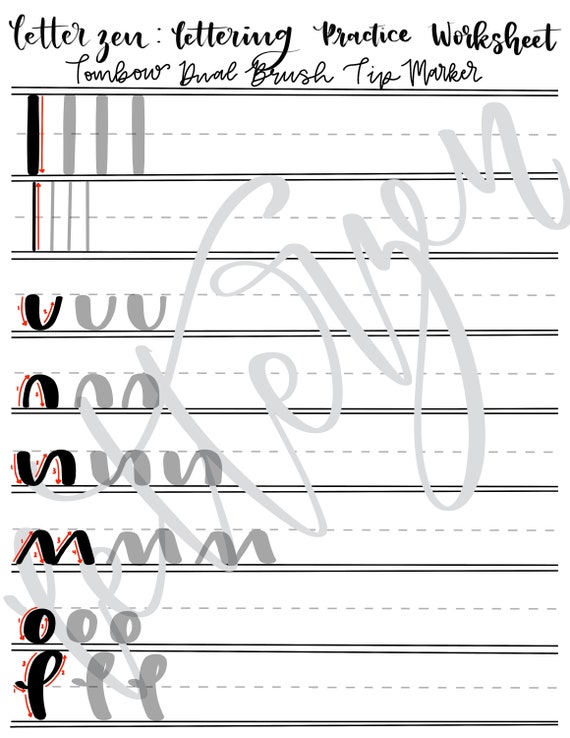 tombow practice sheets