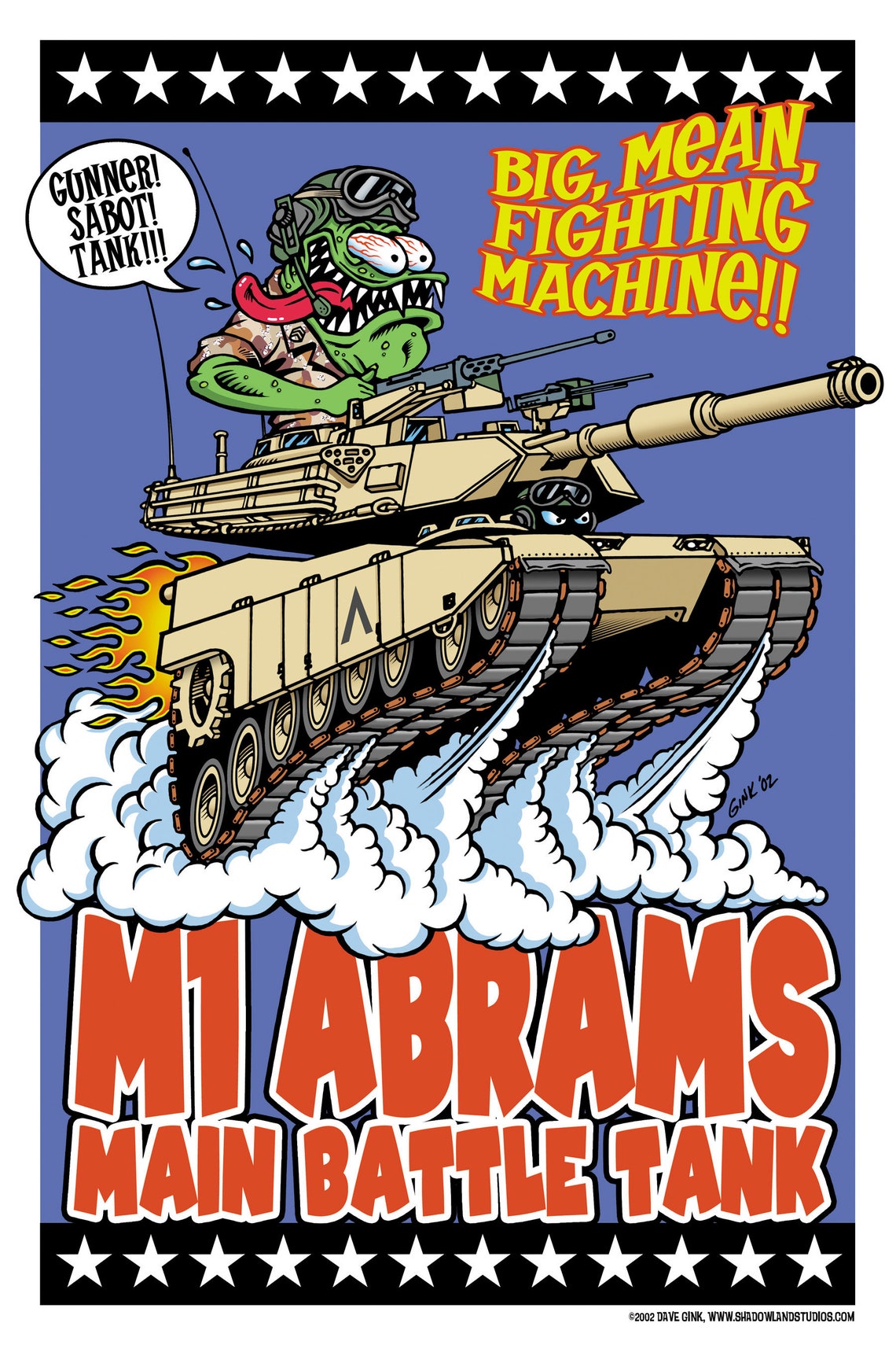 M1 Abrams Tank Poster Rat Fink Hot Rod Style Dave Gink | Etsy