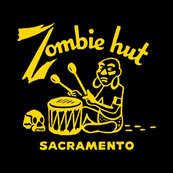 Zombie Hut - Sacramento, CA - Vintage Tiki Bar T-Shirt