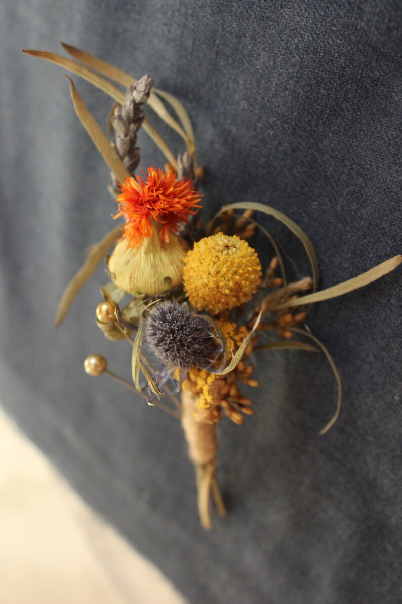 Dried Field Flower Boutonniere